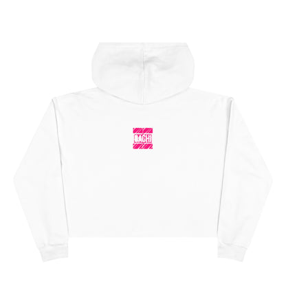 Women's Crop Hoodie Bachi 3 Strip Pink