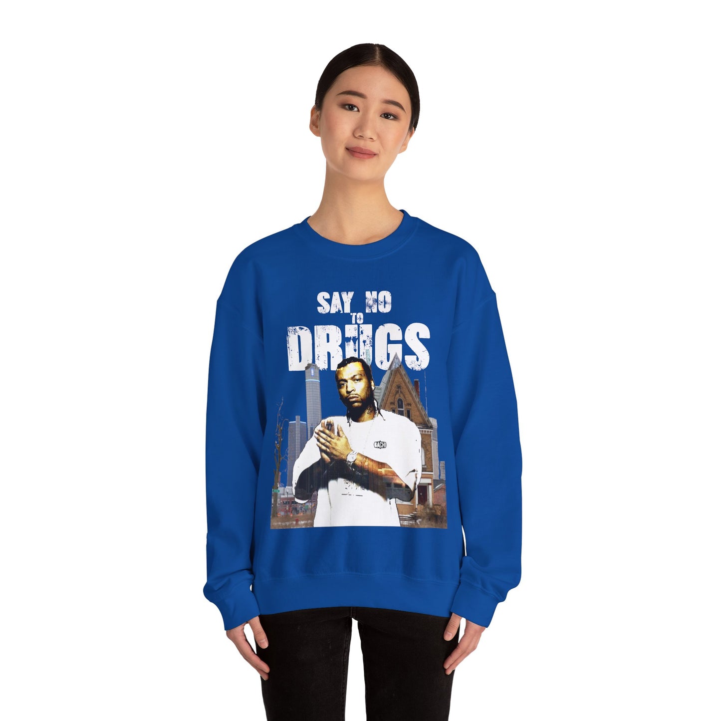 Unisex Crewneck Sweatshirt Big Meech BMF Say No To Drugs