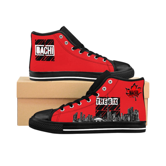 Men's Sneakers  Bach Drippers 6ix Toronto Skyline Red