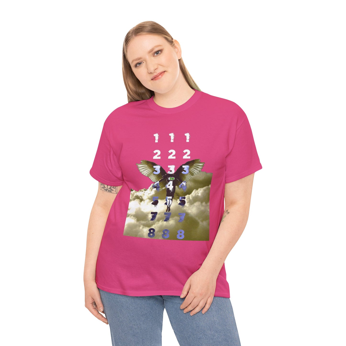 Unisex T-Shirt with Angel Numbers Paint