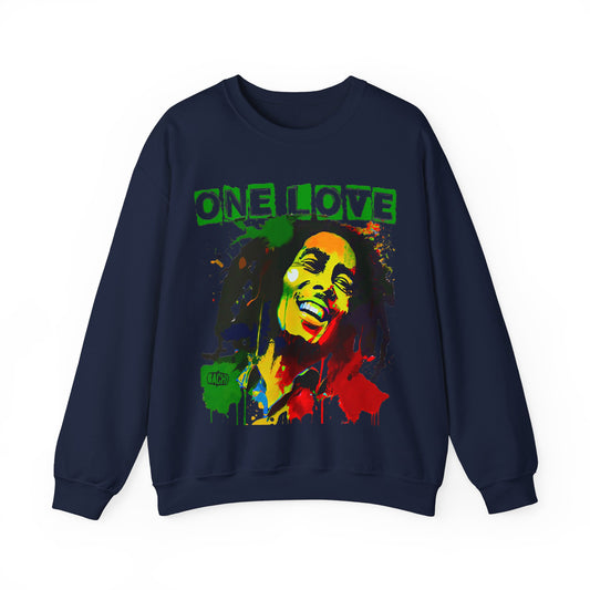 Unisex  Crewneck Sweatshirt Bob Marley One Love