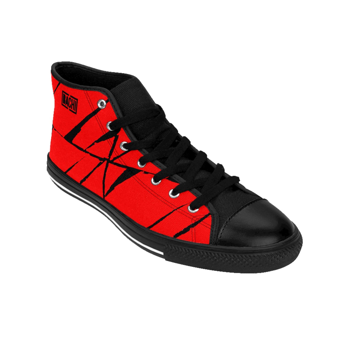 Men's High-Top Sneakers Bachi Red Squares