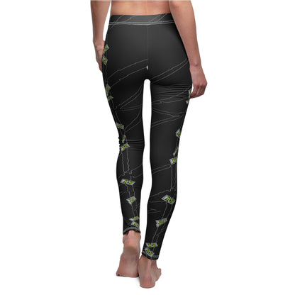 Women's Casual Leggings Bachi All Over Black Tone