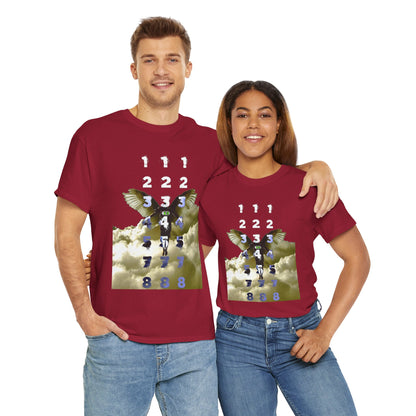 Unisex T-Shirt with Angel Numbers Paint