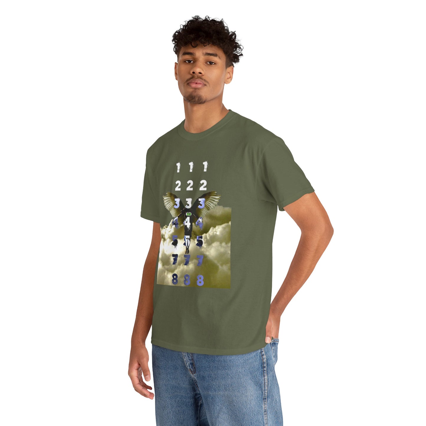 Unisex T-Shirt with Angel Numbers Paint