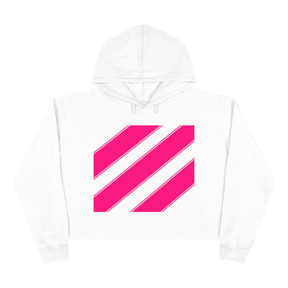 Women's Crop Hoodie Bachi 3 Strip Pink