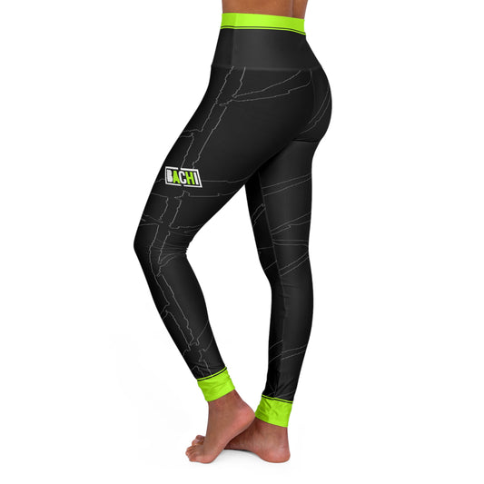 Women's Yoga Leggings Green Stripe