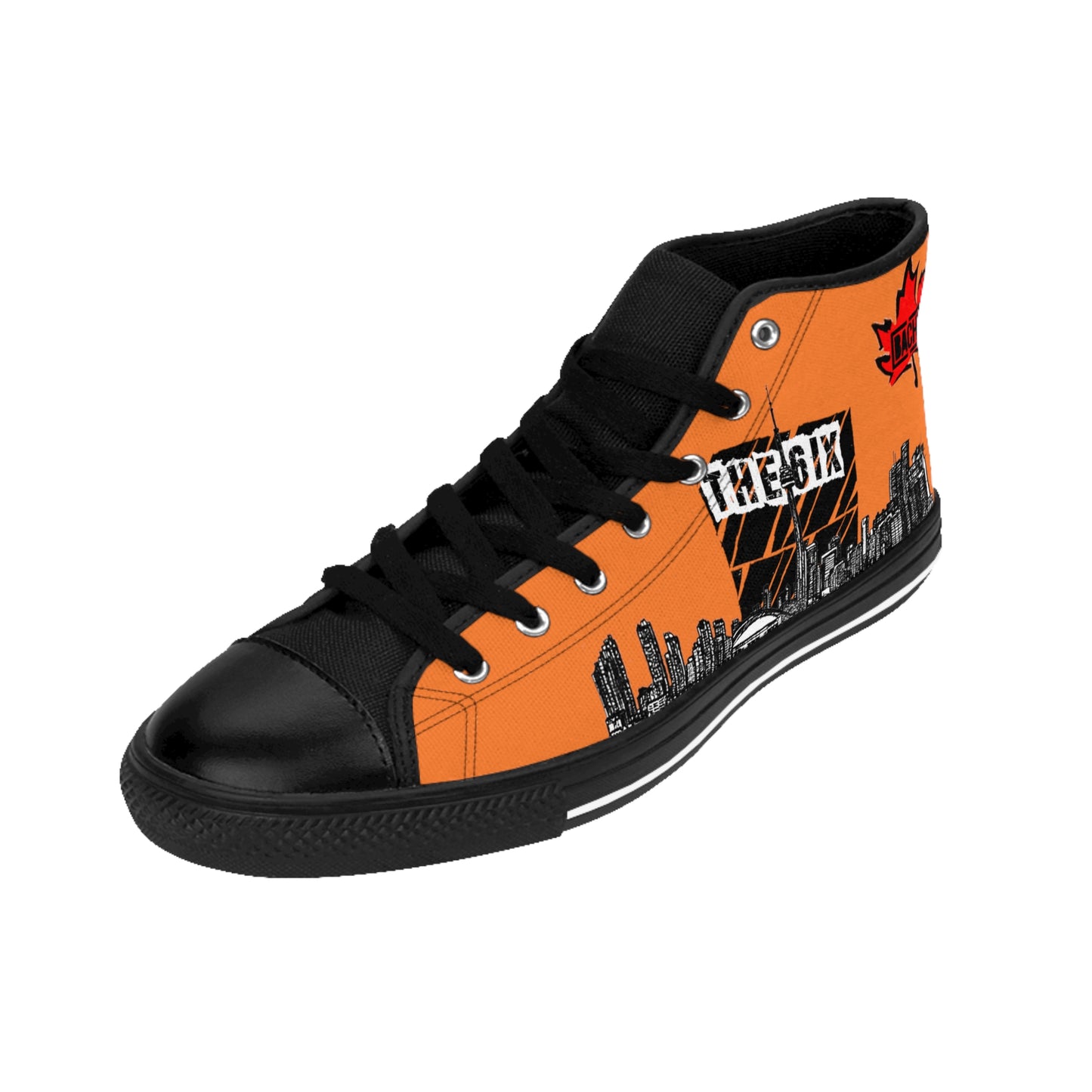 Mens High Top Bachi Drippers 6ix Skyline Orange Sneaker