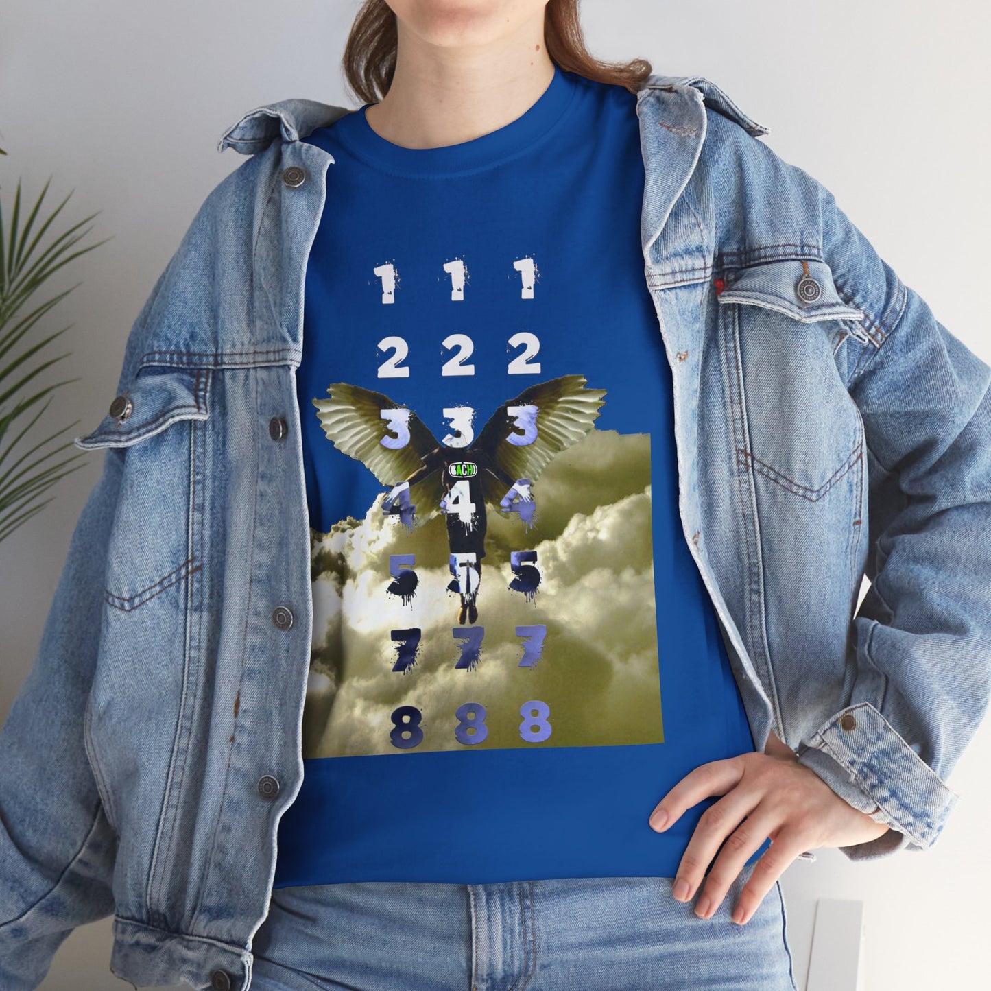 Unisex T-Shirt with Angel Numbers Paint