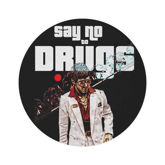 Round Rug Say No To Drugs Scarface