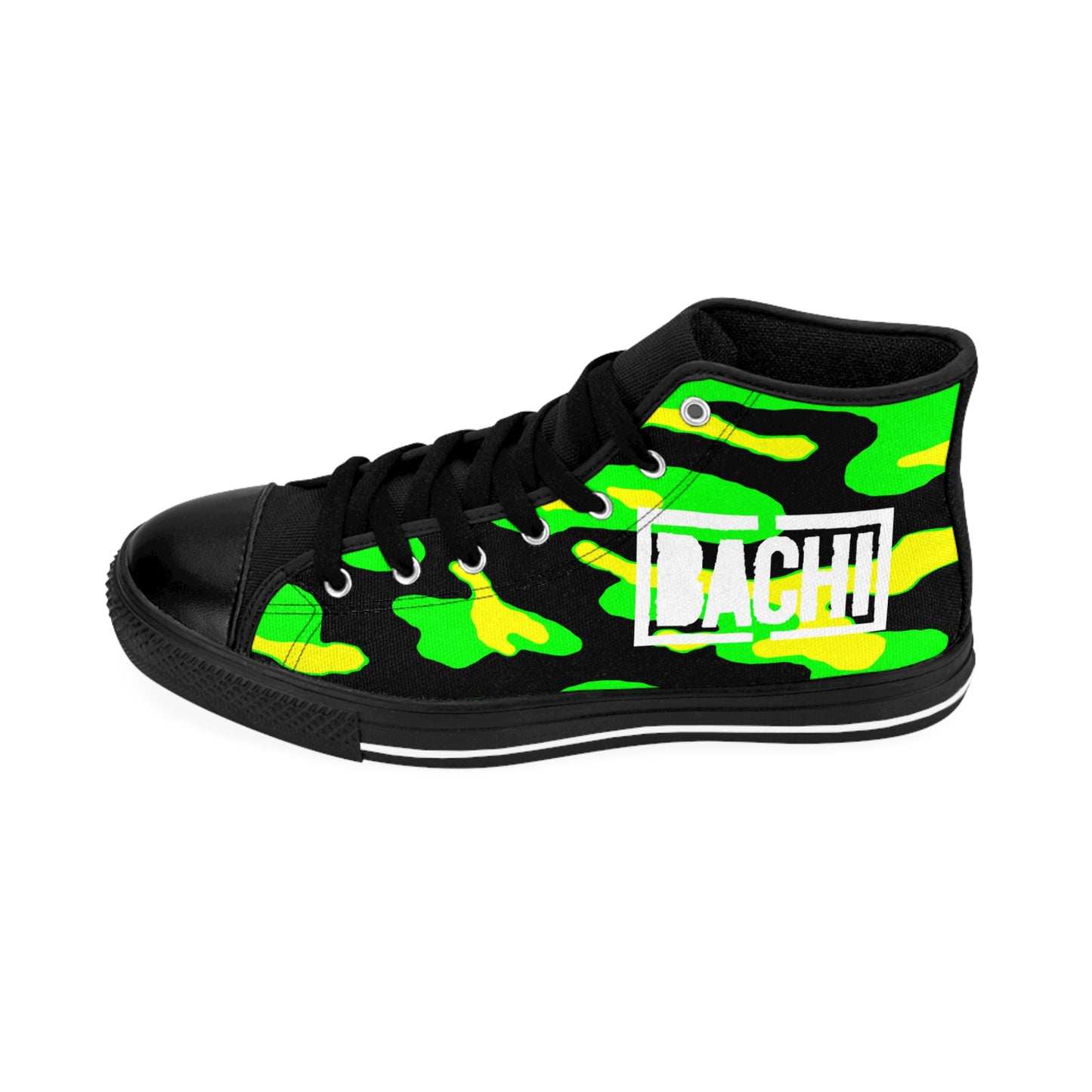 Men's High-Top Sneakers Bachi  All Green Camo