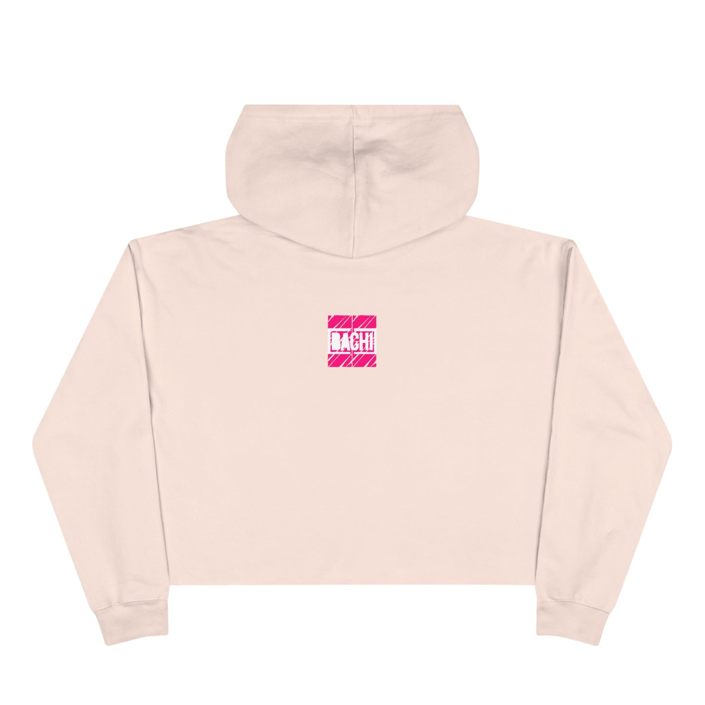 Women's Crop Hoodie Bachi 3 Strip Pink