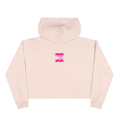 Women's Crop Hoodie Bachi 3 Strip Pink