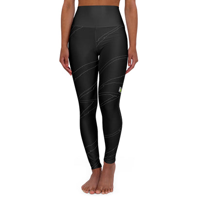 Women's High Waisted Yoga Leggings Bachi Black Fade