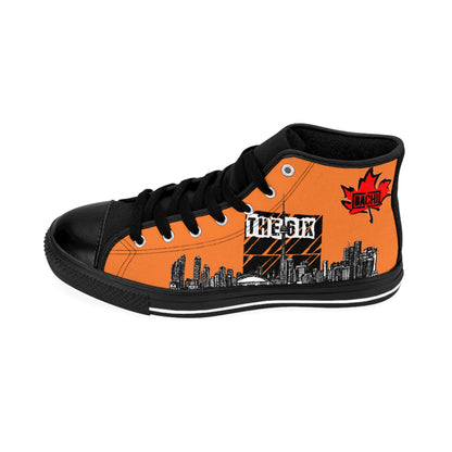 Mens High Top Bachi Drippers 6ix Skyline Orange Sneaker