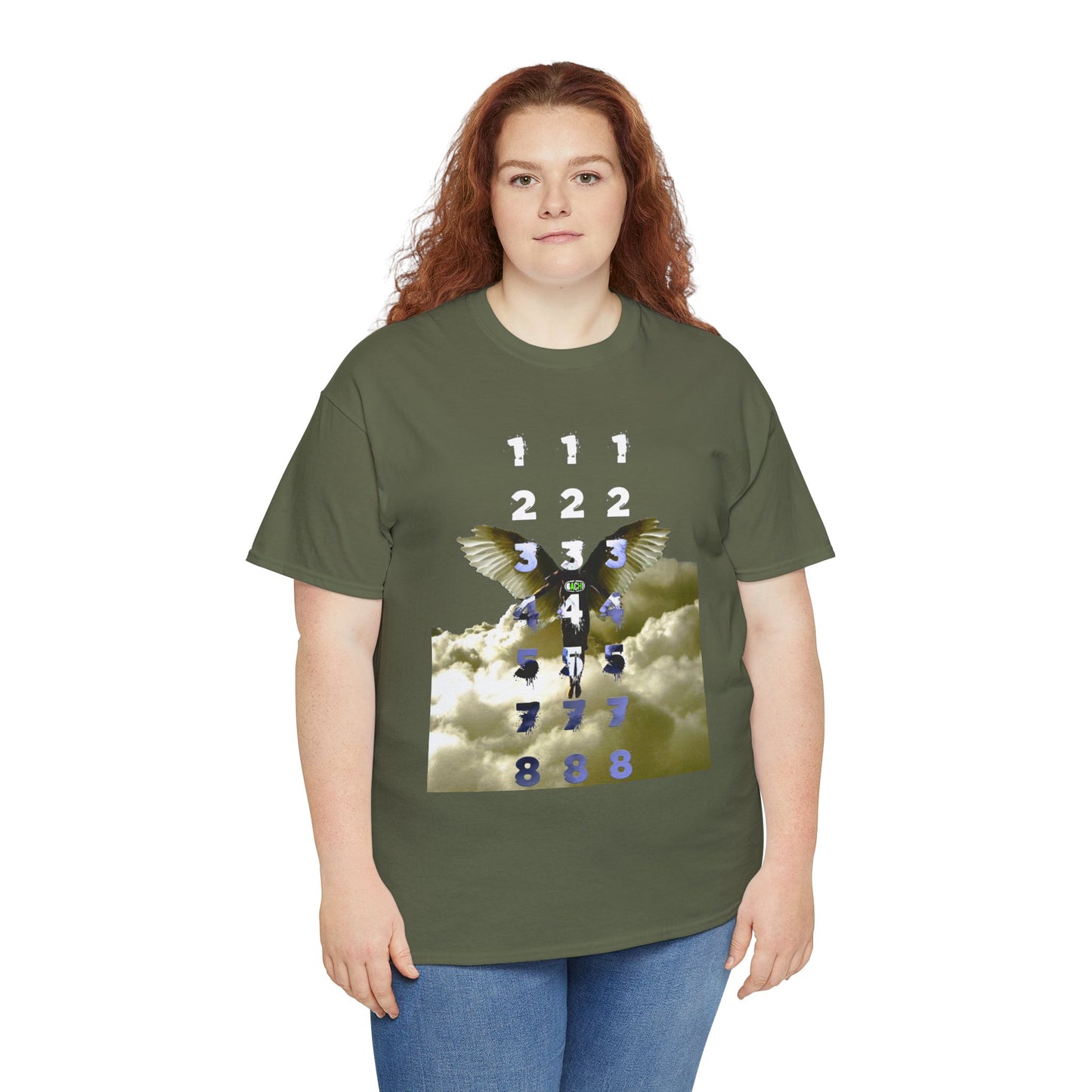 Unisex T-Shirt with Angel Numbers Paint