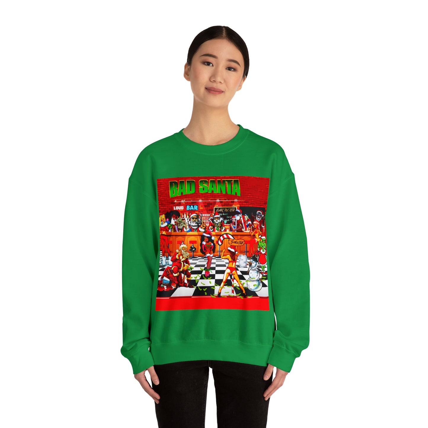 Unisex Sweatshirt Bad Santa with strippers Christmas