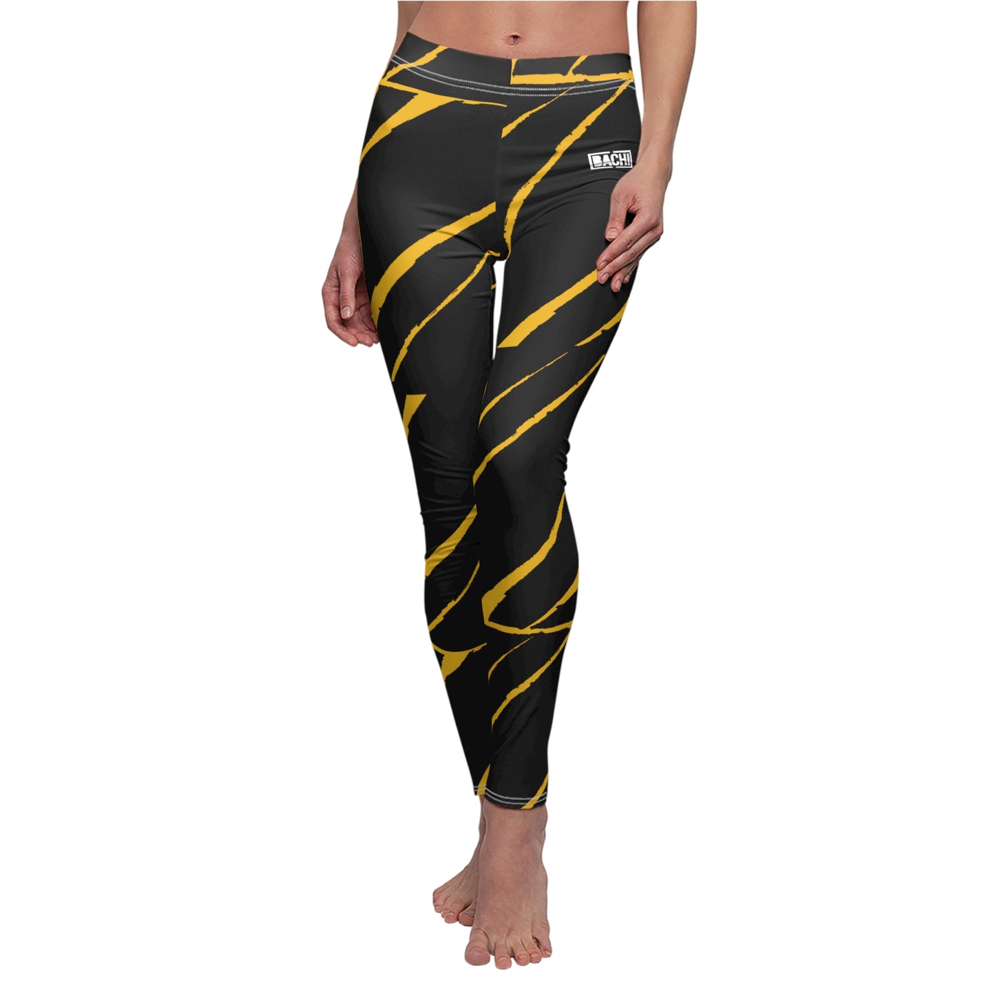 Women's Casual Leggings Bachi Black And Yellow