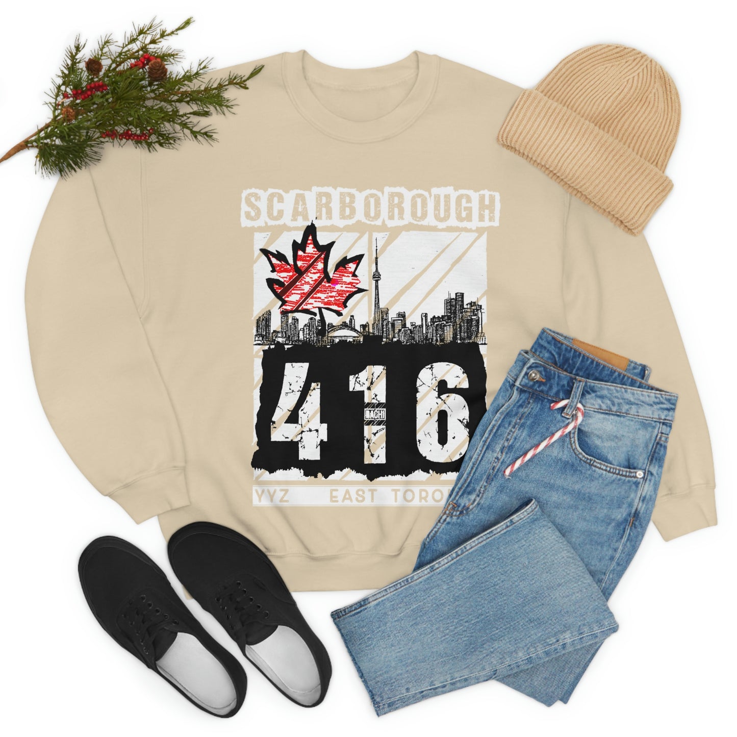 Unisex Sweatshirt Scarborough 416 Toronto