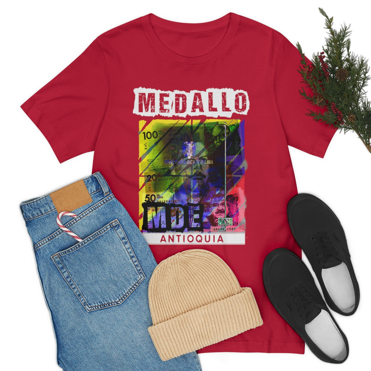 Unisex T-shirt Rep Your Country Medellin Colombia Medallo