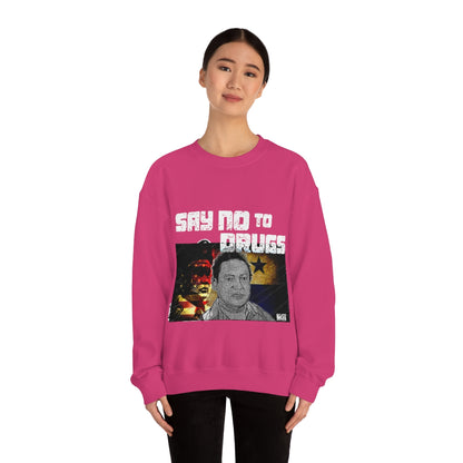 Manuel Noriega Say No To Drugs Unisex  Crewneck Sweatshirt - Bachi Apparel