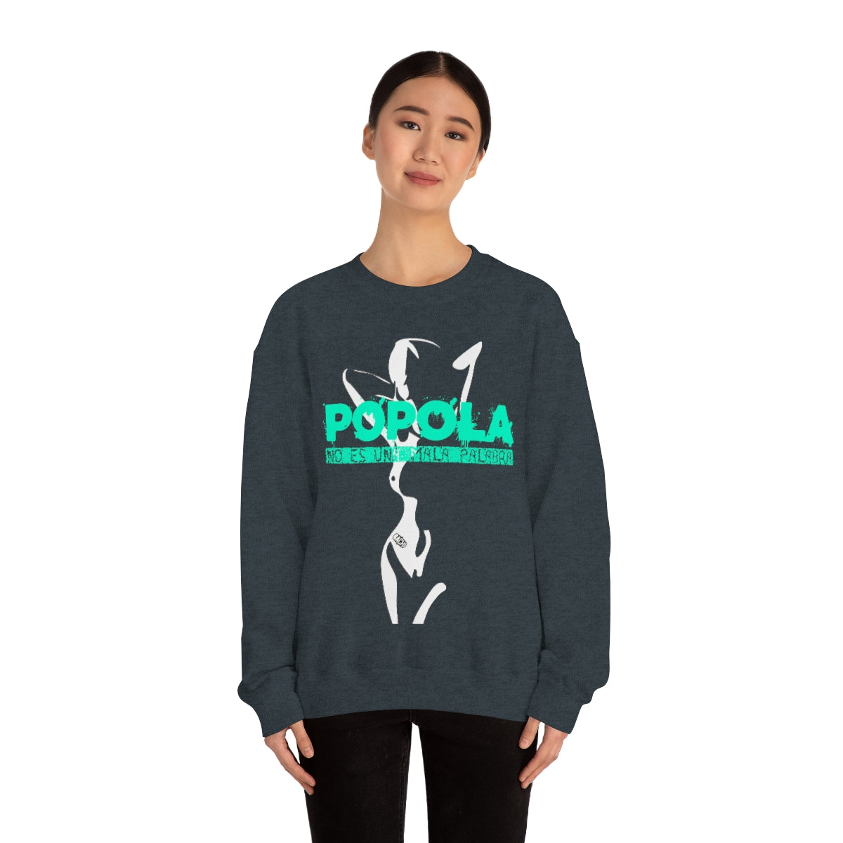 Popola No Es Una Mala Palabra by Bachi Unisex Crewneck Sweatshirt - Bachi Apparel