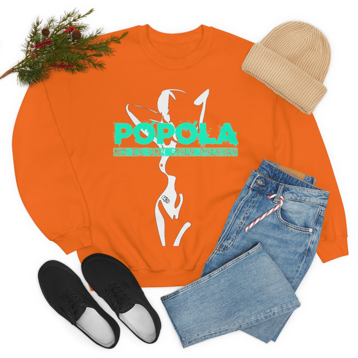 Popola No Es Una Mala Palabra by Bachi Unisex Crewneck Sweatshirt - Bachi Apparel