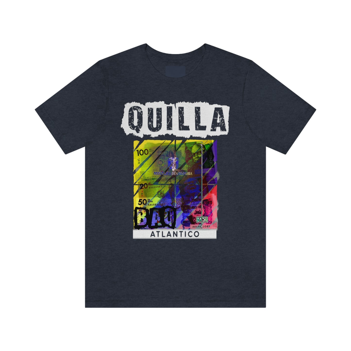 Unisex T-shirt Rep Your Country Baranquilla Quill Colombia
