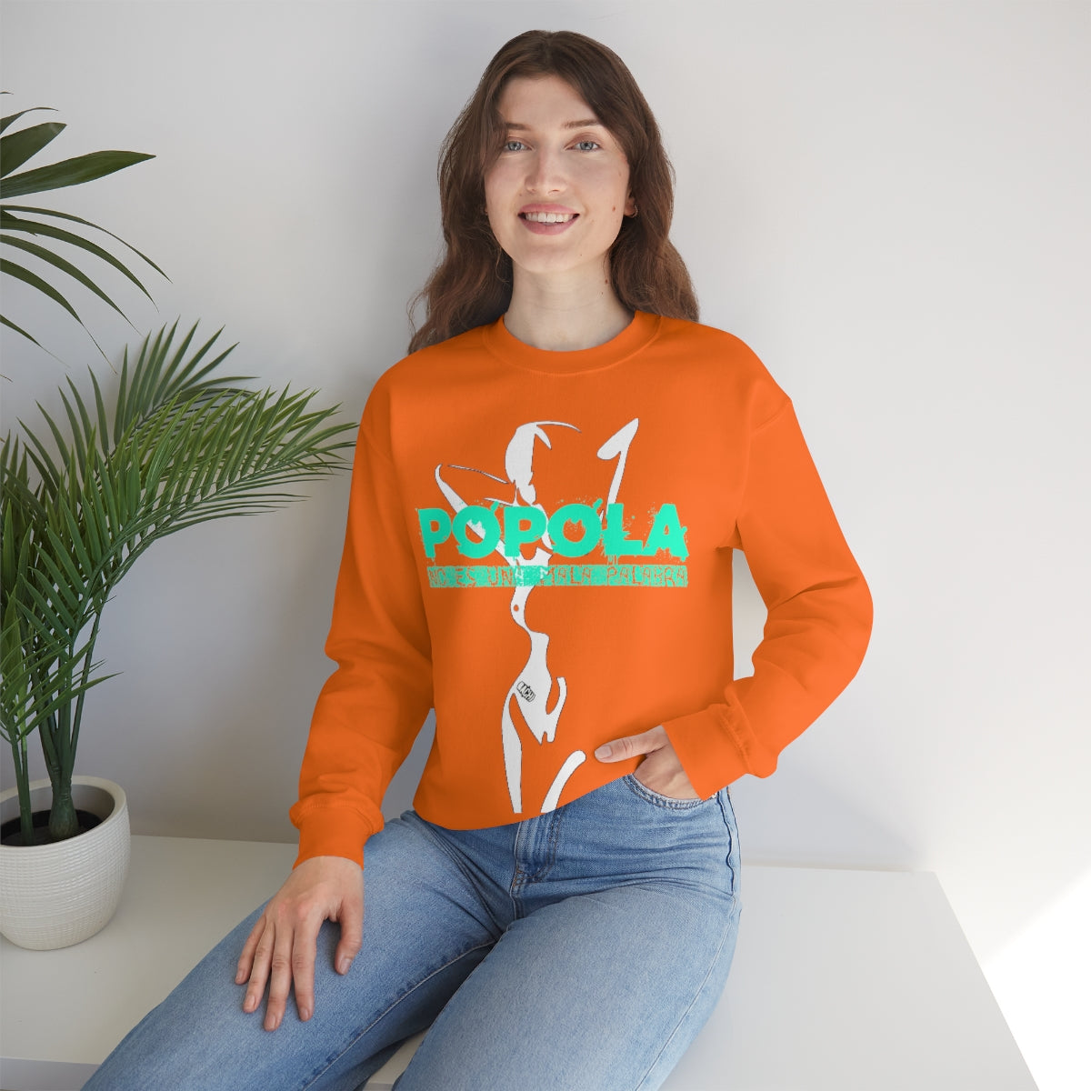 Popola No Es Una Mala Palabra by Bachi Unisex Crewneck Sweatshirt - Bachi Apparel