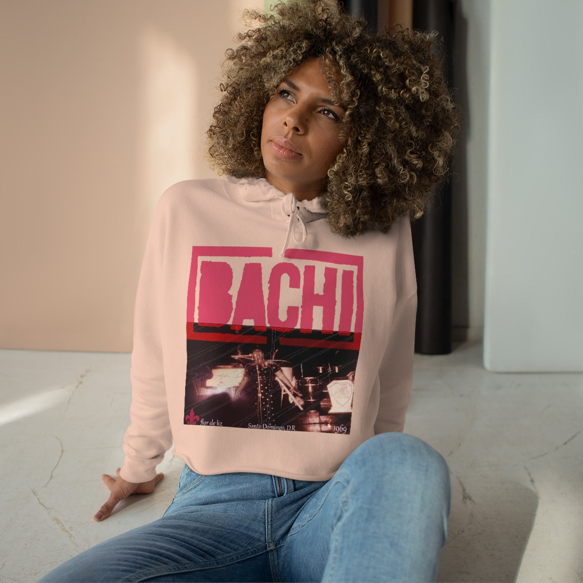 Women's Crop Hoodie Bachi Flor De Liz