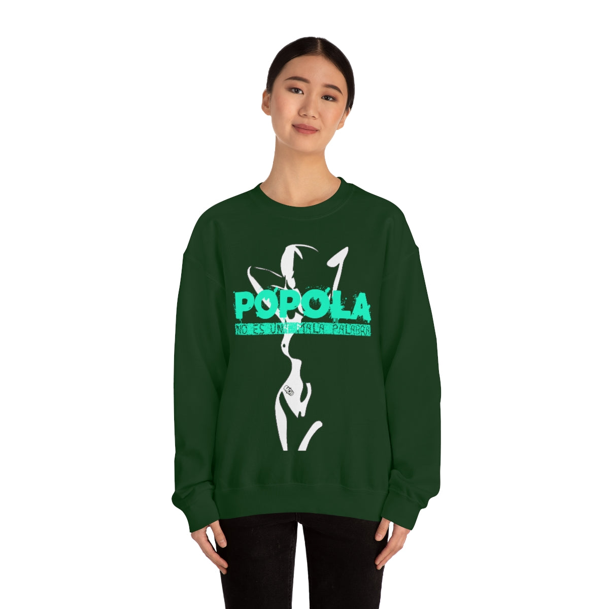 Popola No Es Una Mala Palabra by Bachi Unisex Crewneck Sweatshirt - Bachi Apparel