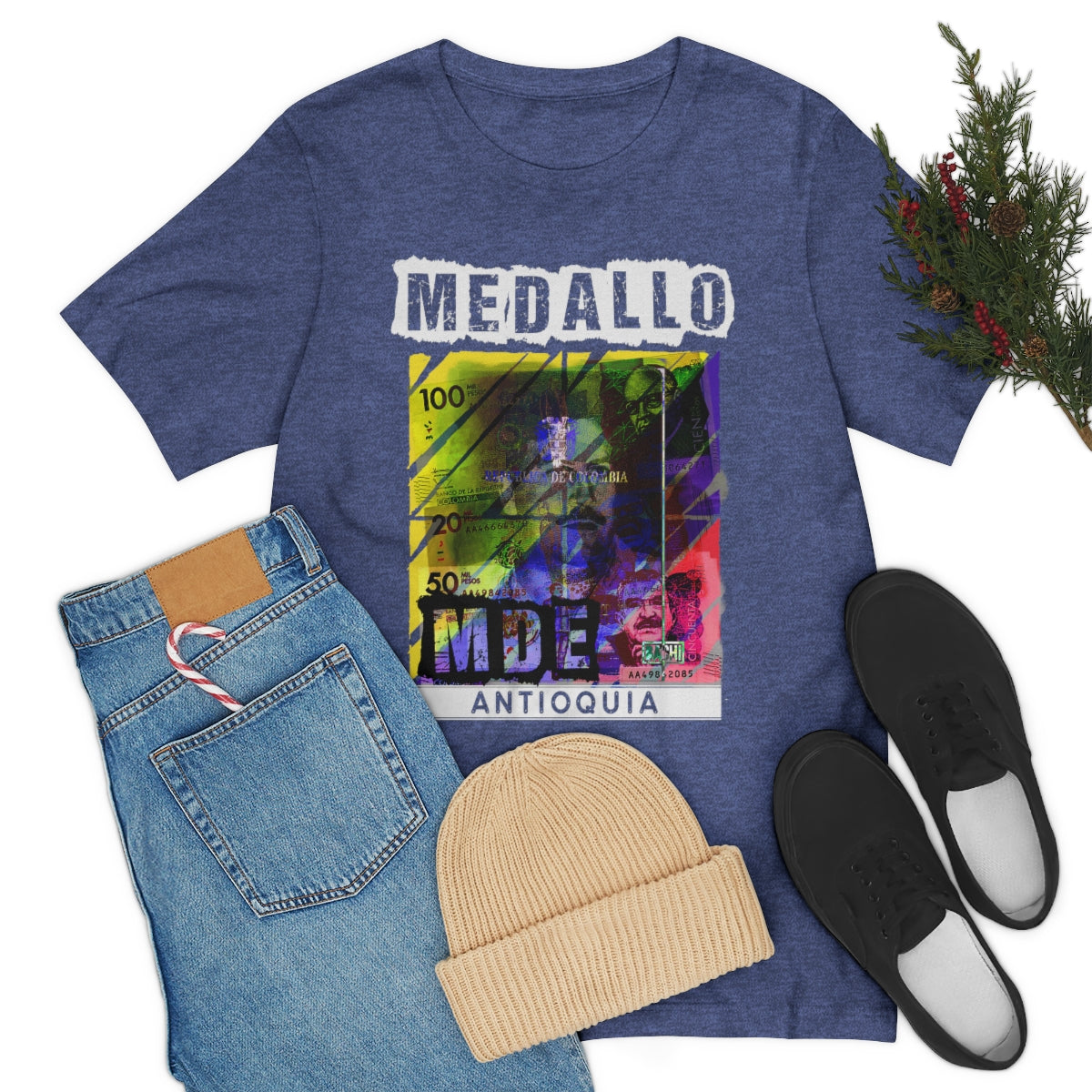 Unisex T-shirt Rep Your Country Medellin Colombia Medallo