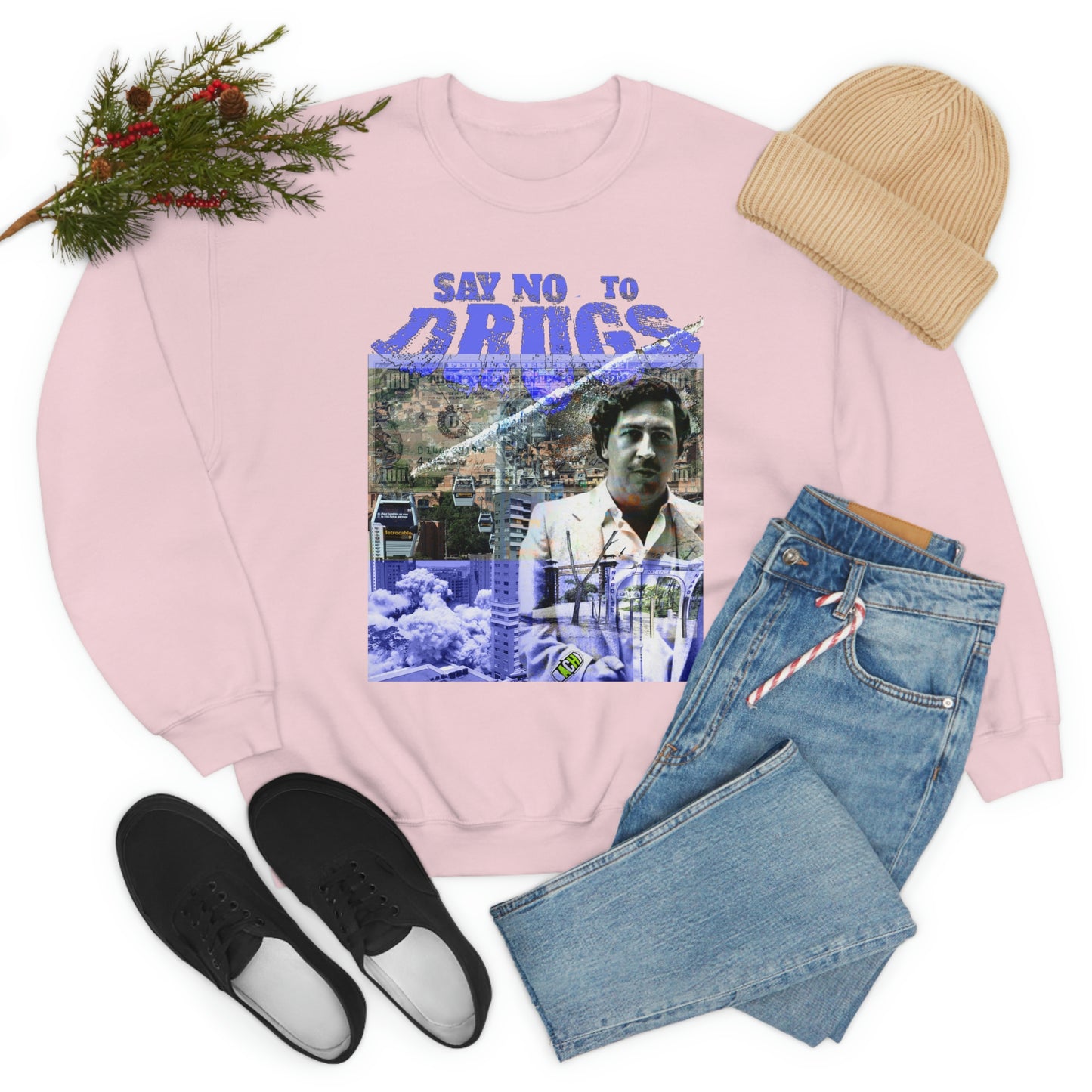 Unisex Sweatshirt Pablo Escobar Medellin Say No To Drugs