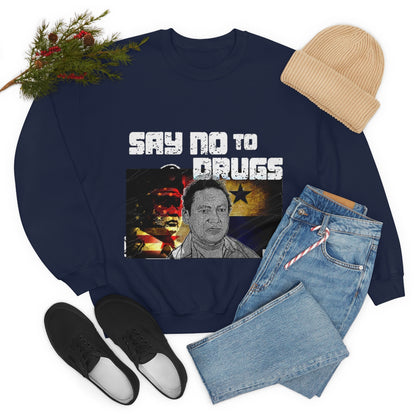 Manuel Noriega Say No To Drugs Unisex  Crewneck Sweatshirt - Bachi Apparel