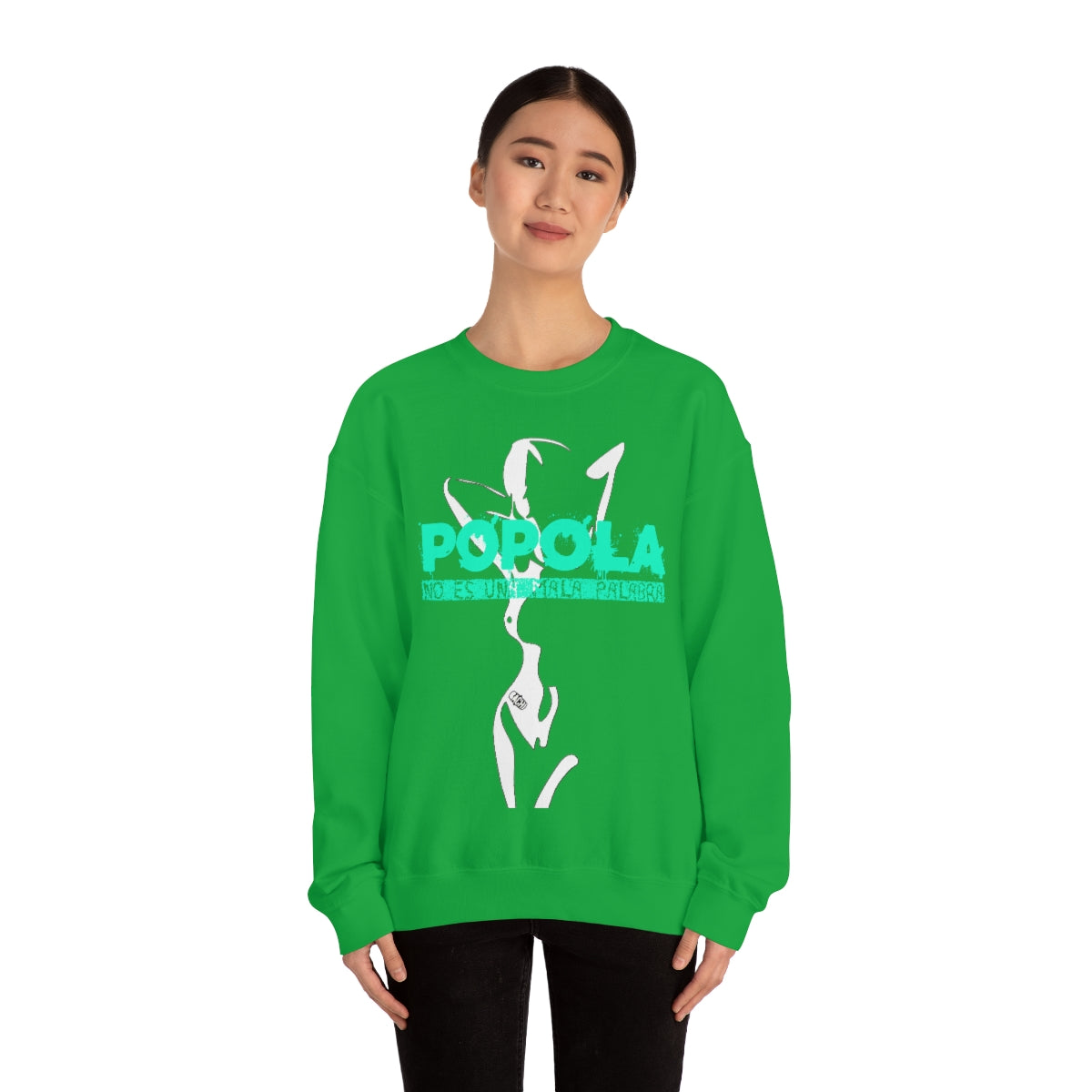 Popola No Es Una Mala Palabra by Bachi Unisex Crewneck Sweatshirt - Bachi Apparel