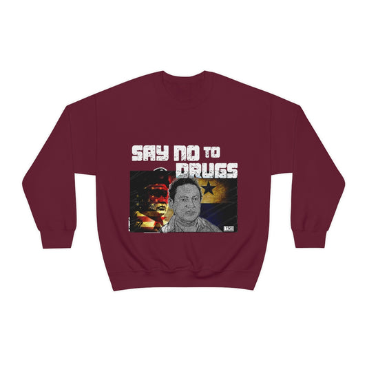 Manuel Noriega Say No To Drugs Unisex  Crewneck Sweatshirt - Bachi Apparel