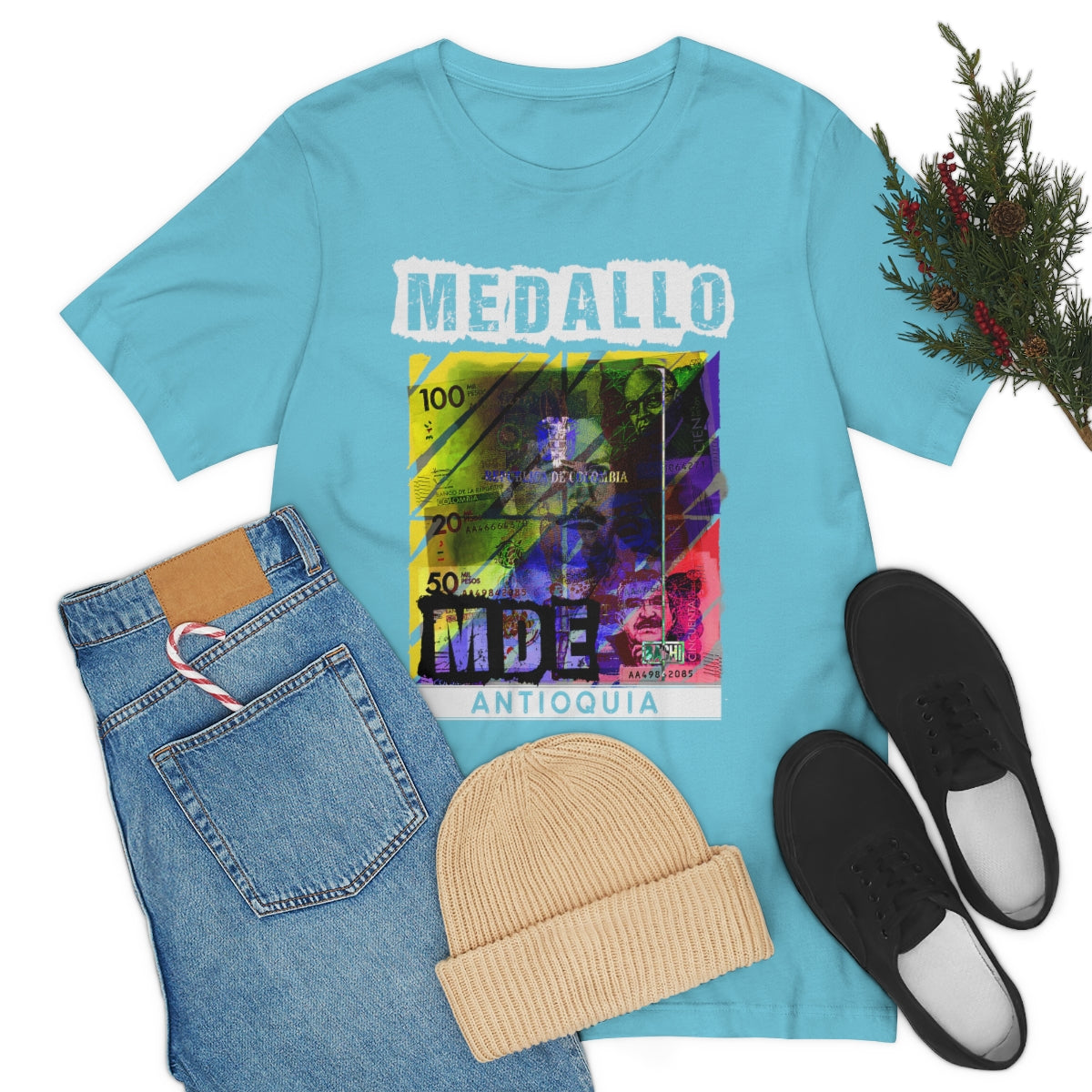 Unisex T-shirt Rep Your Country Medellin Colombia Medallo