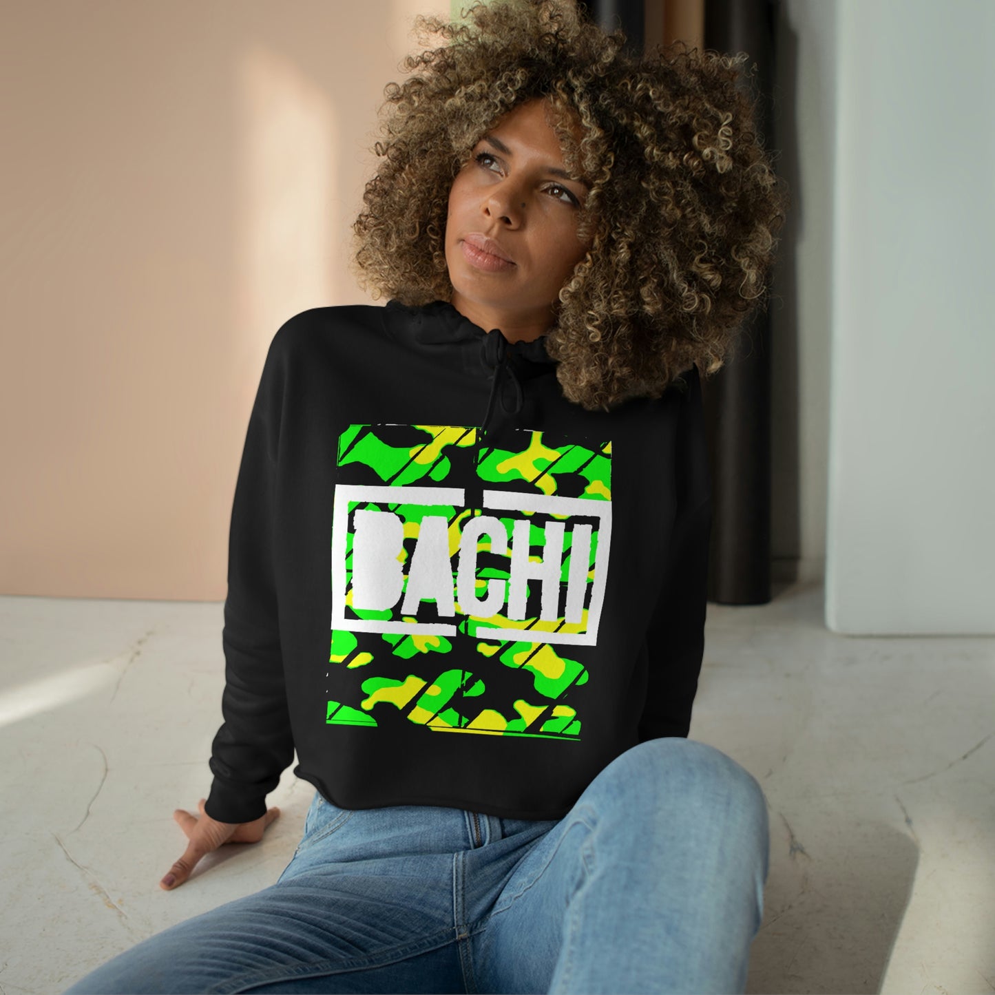 Women's Crop Hoodie Bachi Camo Dream