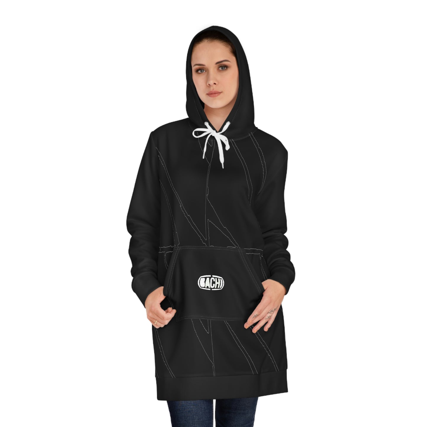 Womens Black Hoodie Dress