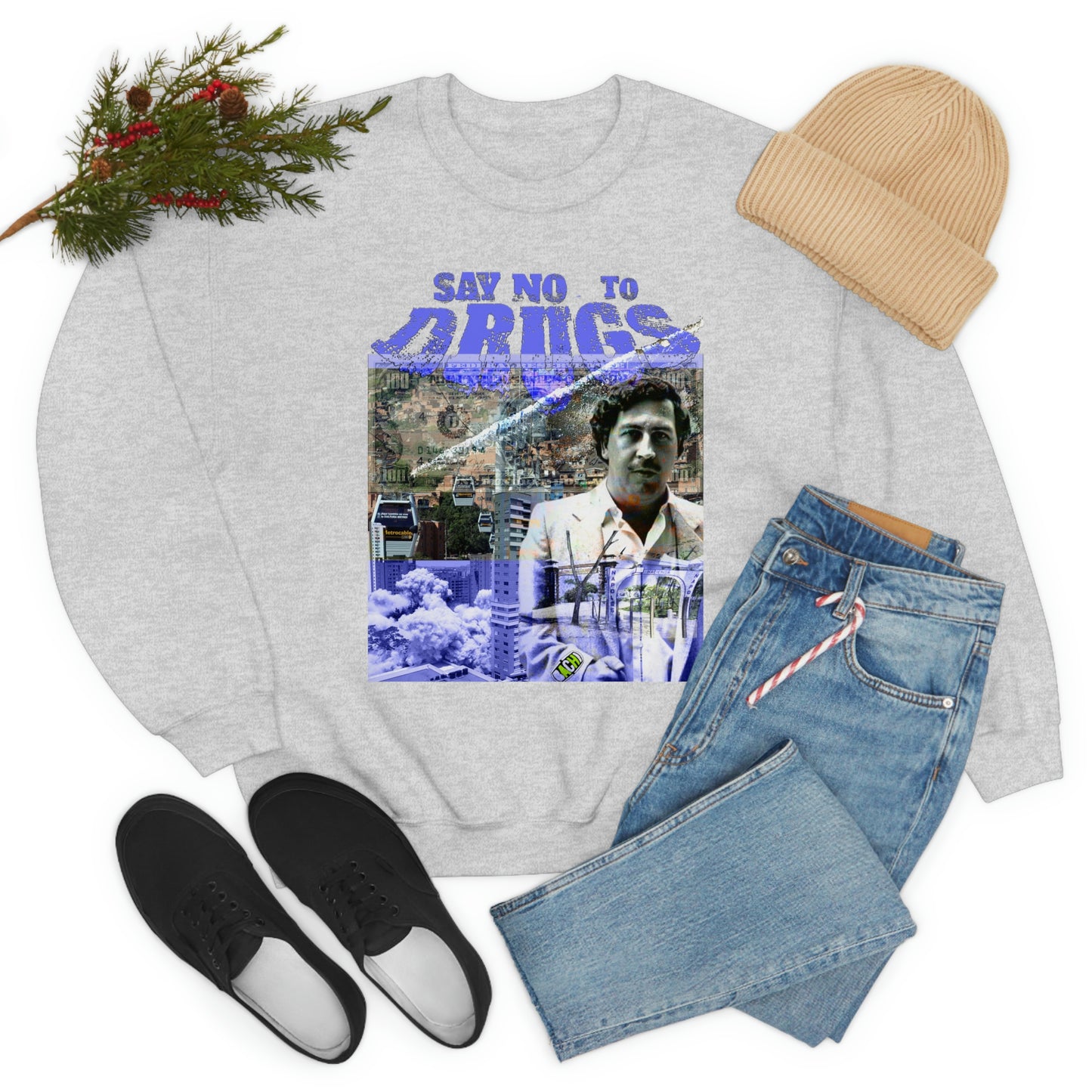 Unisex Sweatshirt Pablo Escobar Medellin Say No To Drugs