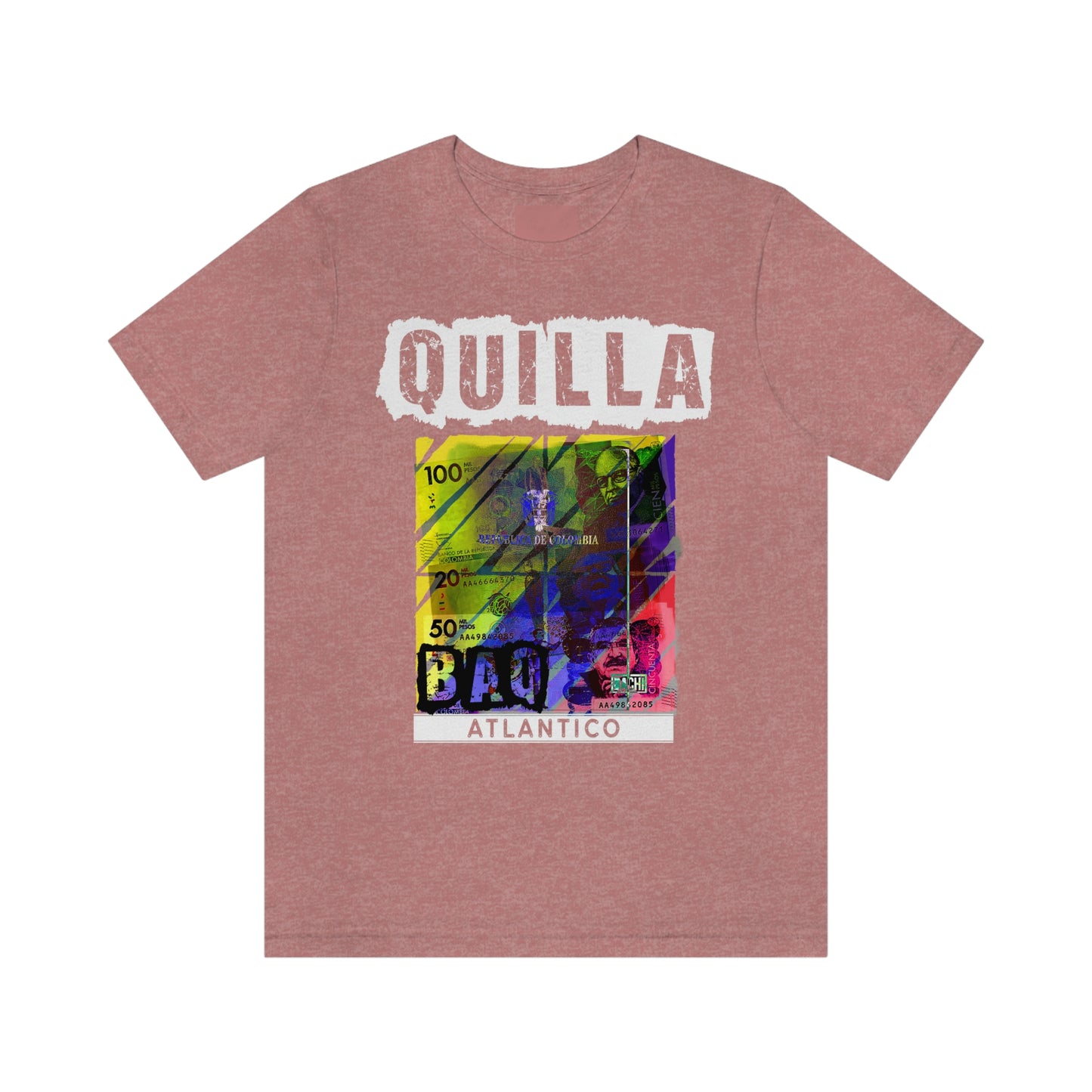 Unisex T-shirt Rep Your Country Baranquilla Quill Colombia