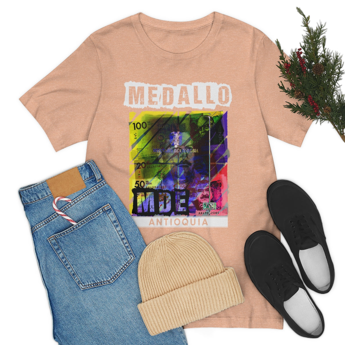 Unisex T-shirt Rep Your Country Medellin Colombia Medallo