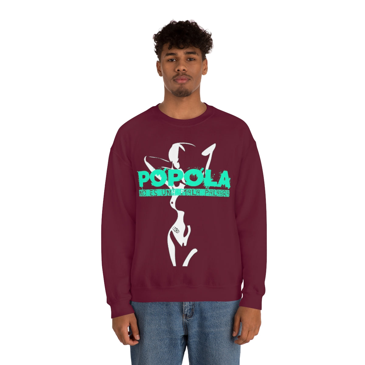 Popola No Es Una Mala Palabra by Bachi Unisex Crewneck Sweatshirt - Bachi Apparel