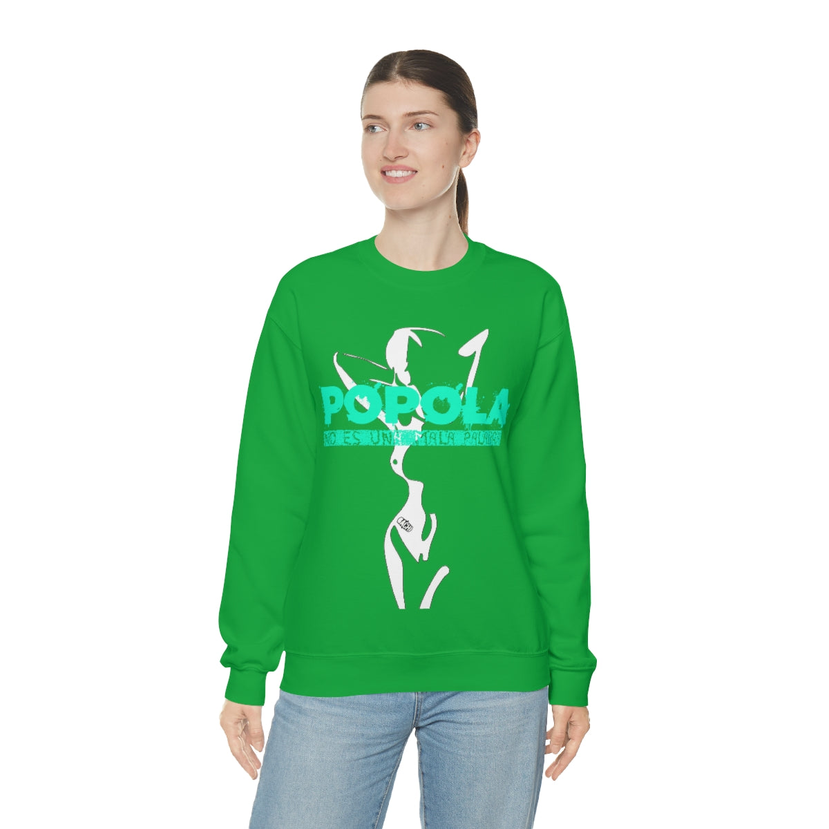 Popola No Es Una Mala Palabra by Bachi Unisex Crewneck Sweatshirt - Bachi Apparel