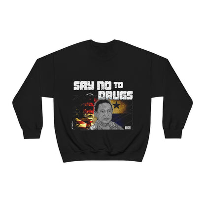 Manuel Noriega Say No To Drugs Unisex  Crewneck Sweatshirt - Bachi Apparel