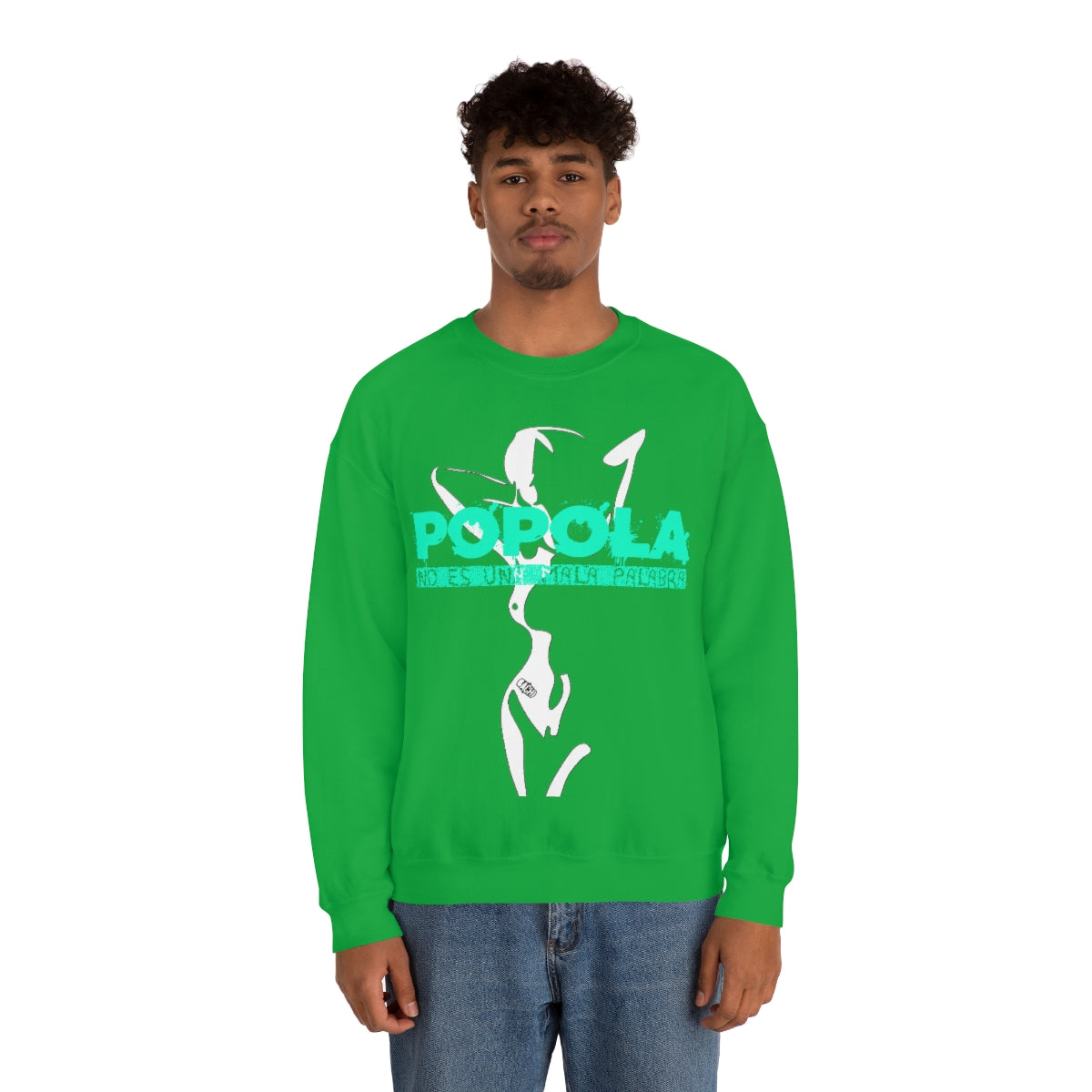 Popola No Es Una Mala Palabra by Bachi Unisex Crewneck Sweatshirt - Bachi Apparel