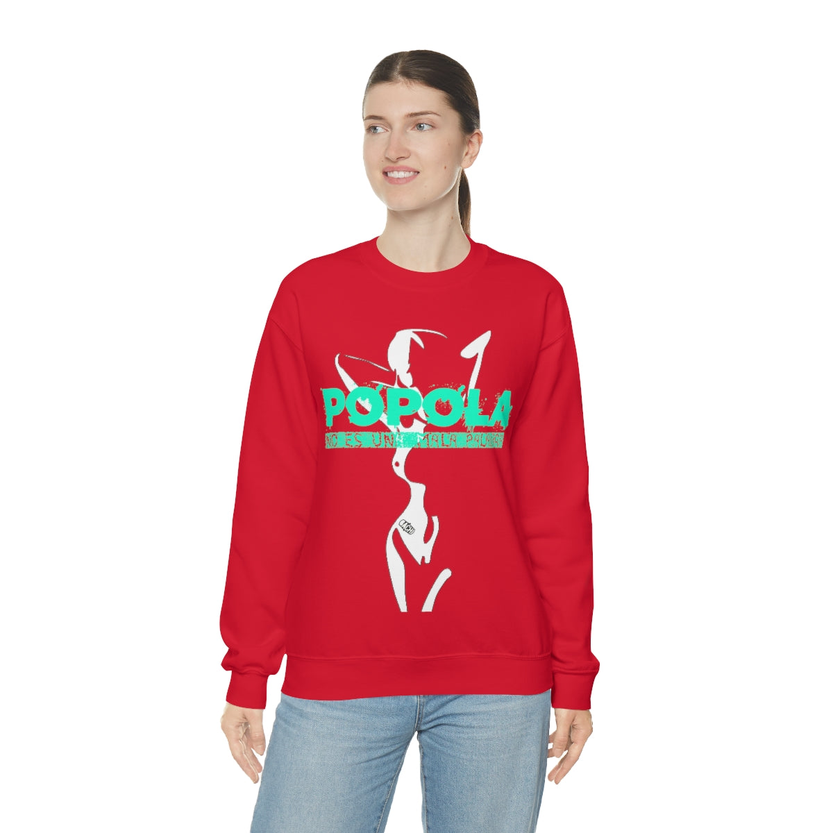 Popola No Es Una Mala Palabra by Bachi Unisex Crewneck Sweatshirt - Bachi Apparel