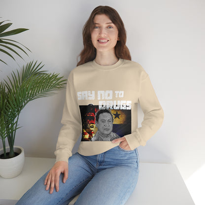 Manuel Noriega Say No To Drugs Unisex  Crewneck Sweatshirt - Bachi Apparel