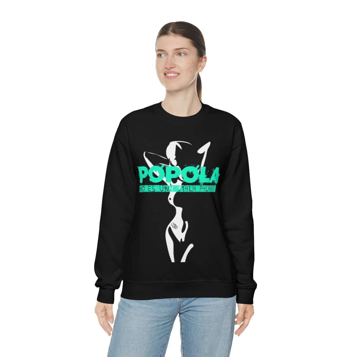 Popola No Es Una Mala Palabra by Bachi Unisex Crewneck Sweatshirt - Bachi Apparel